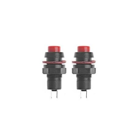 Boton Pulsador DS-213 momentaneo 12mm SPST con empaquetadura