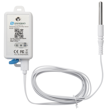 Sensor de temperatura y humedad LoRaWAN LHT65N-E3