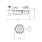 Conector IP67 ZE13 3P 20 Amperes Volante Volante Conector IP67 ZE13 3P 20 Amperes Volante Volante